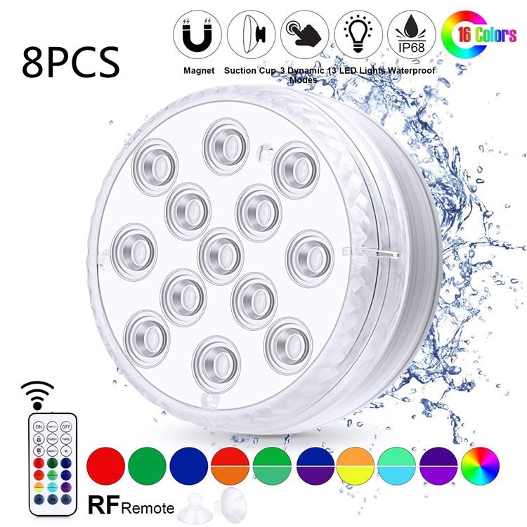 Aqua-Glow Submersible LED Lights – Waterproof Multi-Color Underwater Lamps with Remote Control