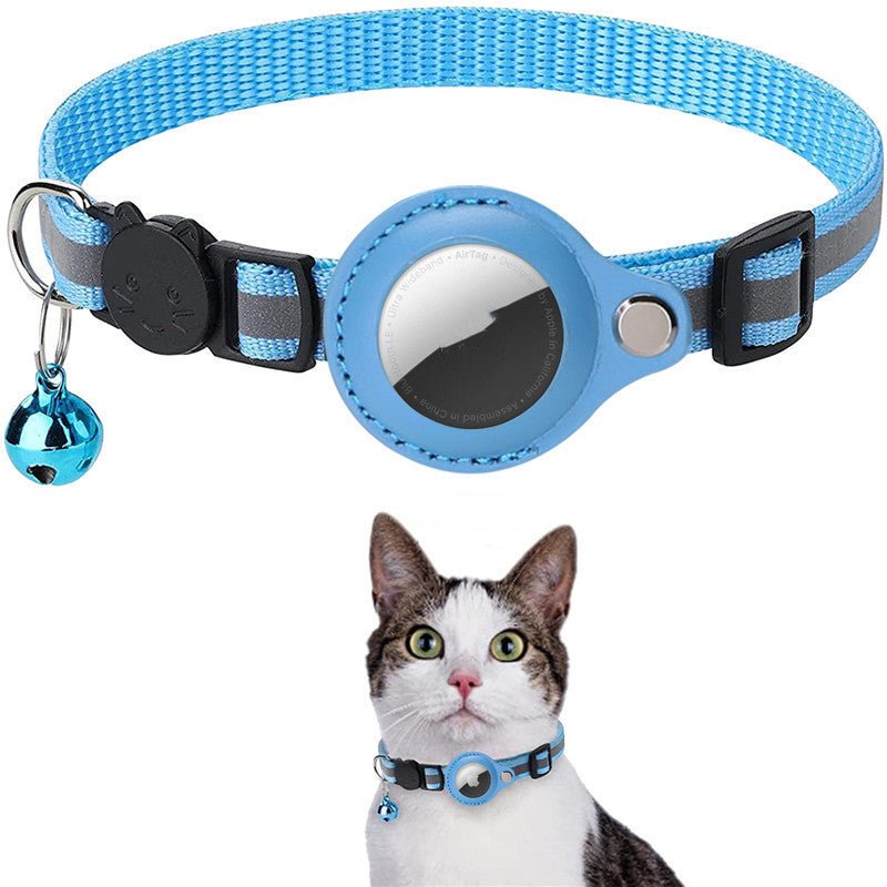Secure-Fit Reflective AirTag Pet Collar – Waterproof Tracking Holder for Cats & Dogs