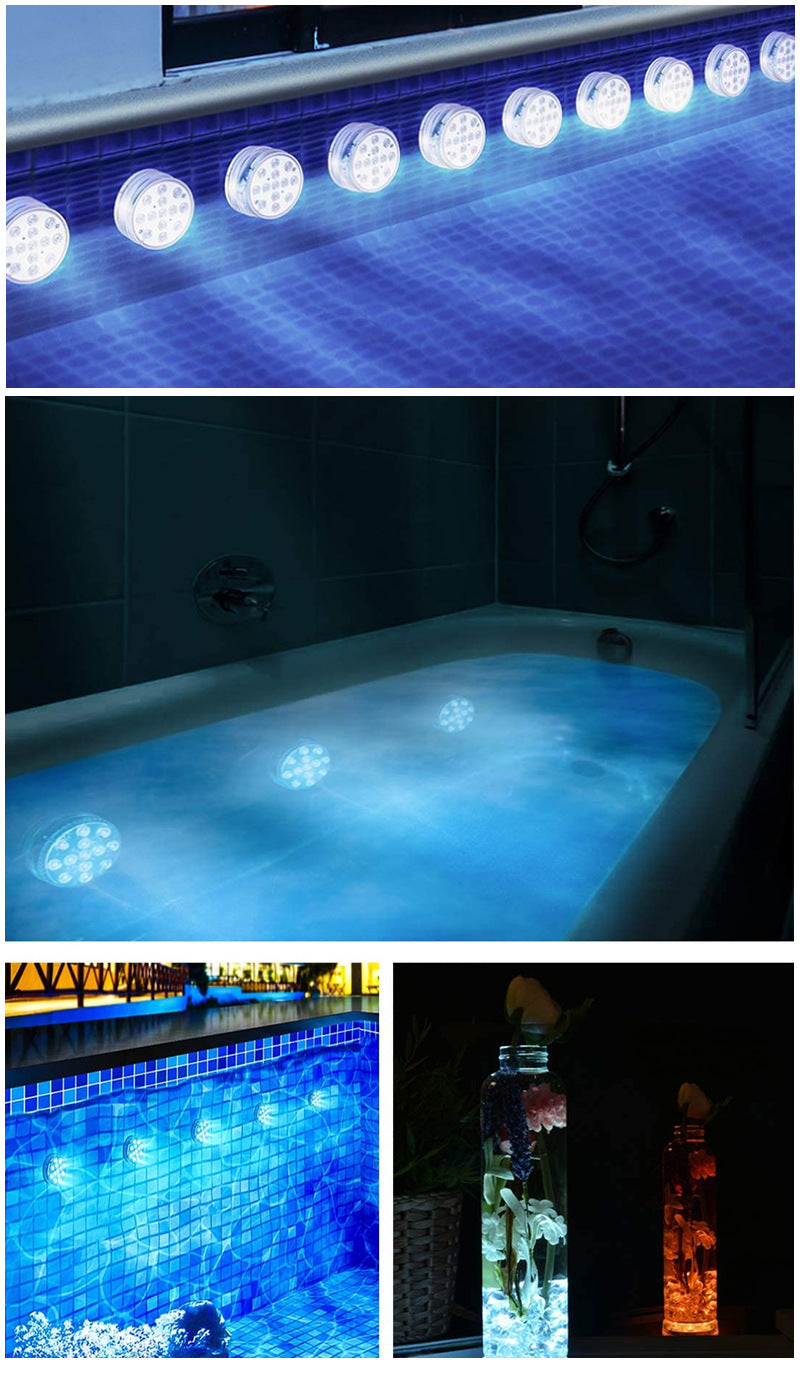 Aqua-Glow Submersible LED Lights – Waterproof Multi-Color Underwater Lamps with Remote Control