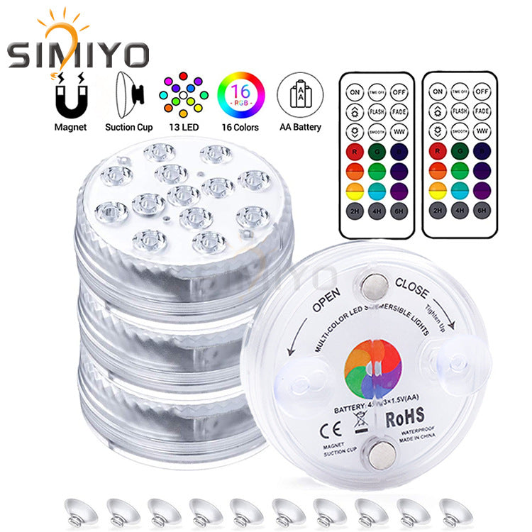 Aqua-Glow Submersible LED Lights – Waterproof Multi-Color Underwater Lamps with Remote Control