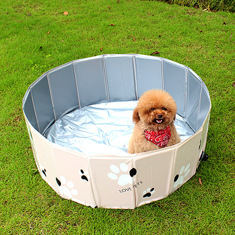 Summer Splash Pet Pool – Heavy-Duty PVC Foldable Bath Tub for Dogs & Cats