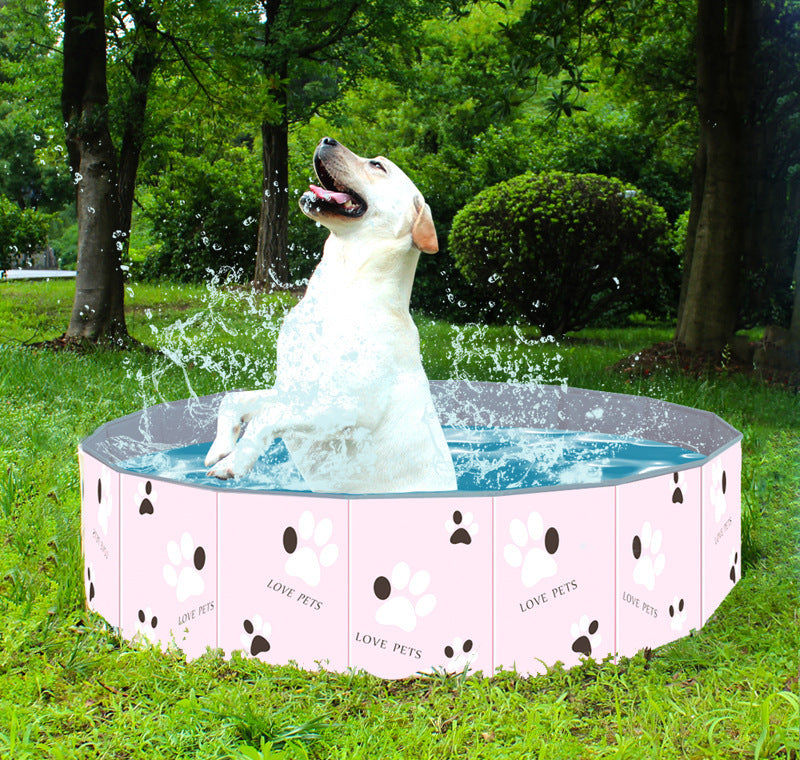 Summer Splash Pet Pool – Heavy-Duty PVC Foldable Bath Tub for Dogs & Cats