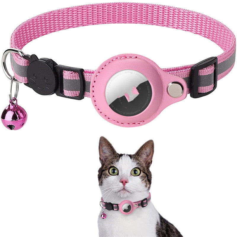 Secure-Fit Reflective AirTag Pet Collar – Waterproof Tracking Holder for Cats & Dogs