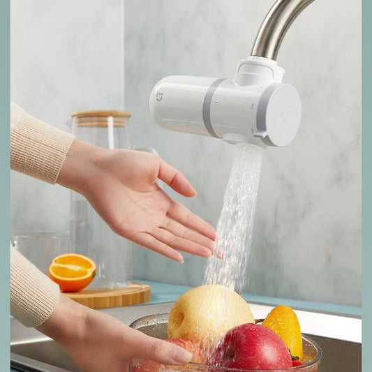 Crystal-Pure Kitchen Tap Purifier – Durable Stainless Steel Faucet Filter with Washable Ceramic Core