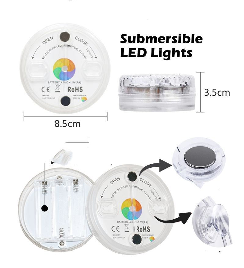 Aqua-Glow Submersible LED Lights – Waterproof Multi-Color Underwater Lamps with Remote Control
