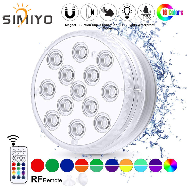 Aqua-Glow Submersible LED Lights – Waterproof Multi-Color Underwater Lamps with Remote Control