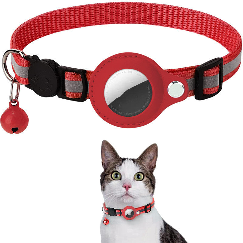 Secure-Fit Reflective AirTag Pet Collar – Waterproof Tracking Holder for Cats & Dogs