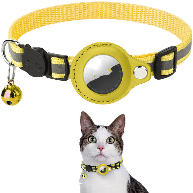 Secure-Fit Reflective AirTag Pet Collar – Waterproof Tracking Holder for Cats & Dogs